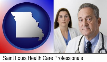 a doctor and a nurse in Saint Louis, MO