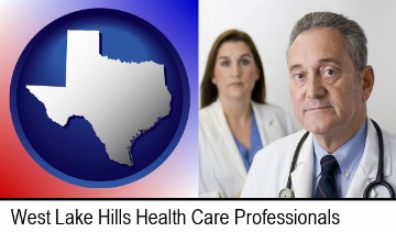 a doctor and a nurse in West Lake Hills, TX